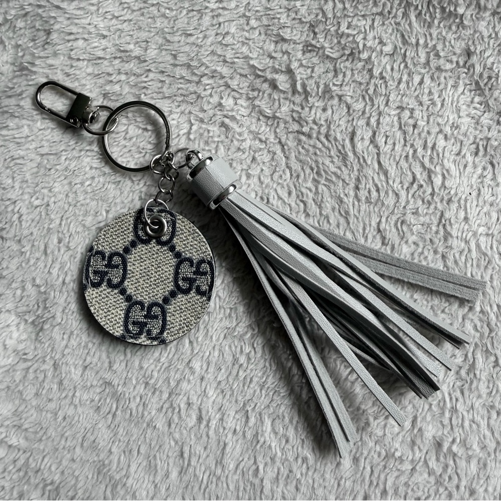 Gucci Supreme Upcycled Tassel Key Holder